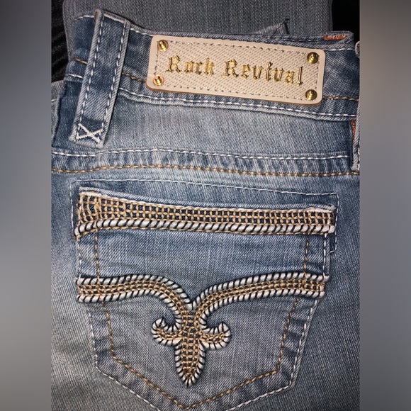 Y2K  NEW ROCK REVIVAL “DEE” JEANS BOOTCUT 27 🔥 - Picture 2 of 16